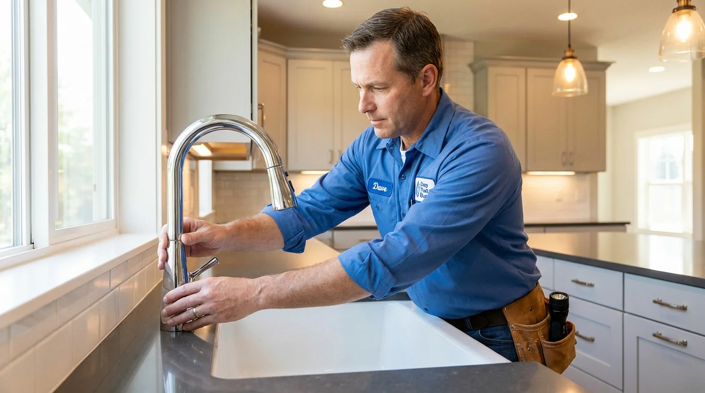 Kitchen faucet installation by Johns Plumbing LLC in Hazel Park